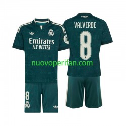 Maglie da Calcio Real Madrid Federico Valverde 8 Bambino Trasferta Tenuta 2026-2027 Maniche Corte