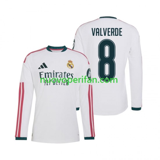 Maglie da Calcio Real Madrid Federico Valverde 8 Uomo Prima Tenuta 2026-2027 Maniche Lunghe
