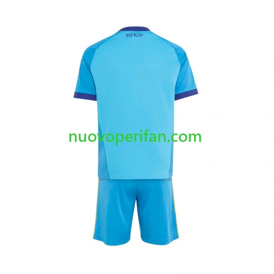Maglie da Calcio Real Madrid Portiere Bambino Trasferta Tenuta 2026-2027 Maniche Corte