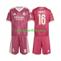 Maglie da Calcio Real Madrid Ibrahima Konate 16 Bambino Alternativa Tenuta 2026-2027 Maniche Corte