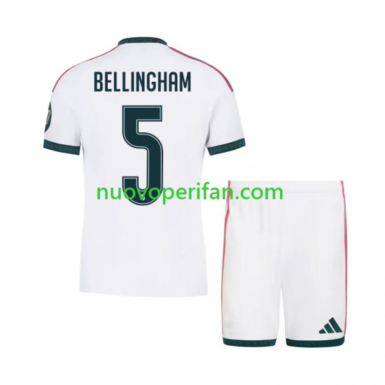 Maglie da Calcio Real Madrid Jude Bellingham 5 Bambino Prima Tenuta 2026-2027 Maniche Corte