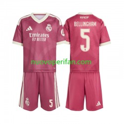 Maglie da Calcio Real Madrid Jude Bellingham 5 Bambino Alternativa Tenuta 2026-2027 Maniche Corte