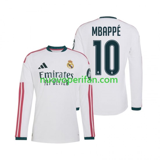 Maglie da Calcio Real Madrid Mbappé Kylian 10 Uomo Prima Tenuta 2026-2027 Maniche Lunghe