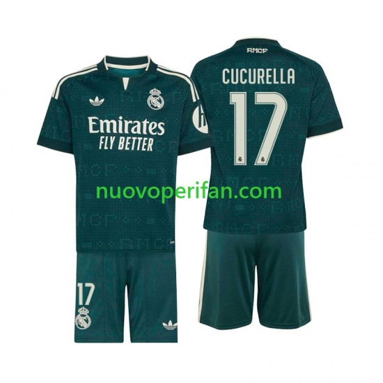 Maglie da Calcio Real Madrid Marc Cucurella 17 Bambino Trasferta Tenuta 2026-2027 Maniche Corte