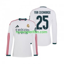 Maglie da Calcio Real Madrid Yan Diomande 25 Uomo Prima Tenuta 2026-2027 Maniche Lunghe