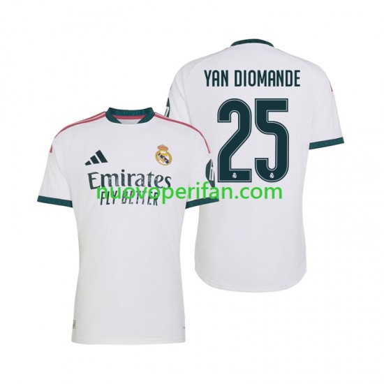 Maglie da Calcio Real Madrid Yan Diomande 25 Uomo Prima Tenuta 2026-2027 Maniche Corte