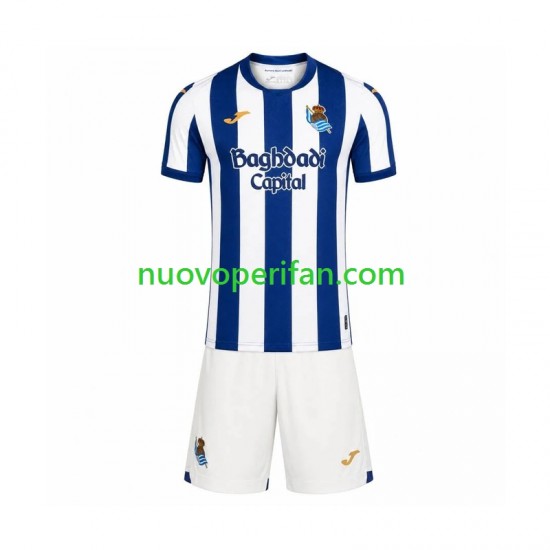 Maglie da Calcio Real Sociedad Bambino Prima Tenuta 2026-2027 Maniche Corte