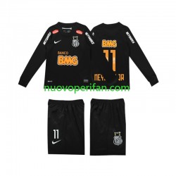 Maglie da Calcio Santos NEYMAR JR 11 Classic 2012 2013 Retro Bambino Trasferta Tenuta Maniche Lunghe