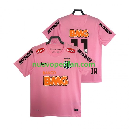 Maglie da Calcio Santos Neymar JR 11 2012 2013 Retro Uomo Quarta Tenuta Maniche Corte