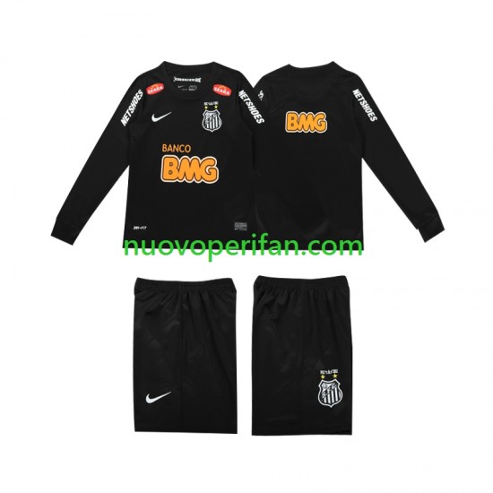 Maglie da Calcio Santos Classic 2012 2013 Retro Bambino Trasferta Tenuta Maniche Lunghe
