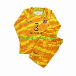 Maglie da Calcio Atlético Madrid Orangecolor Portiere Bambino 2023-2024 Maniche Lunghe