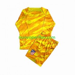 Maglie da Calcio Atlético Madrid Orangecolor Portiere Bambino 2023-2024 Maniche Lunghe