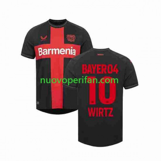 Maglie da Calcio Bayer 04 Leverkusen Florian Wirtz 10 Uomo Prima Tenuta 2023-2024 Maniche Corte