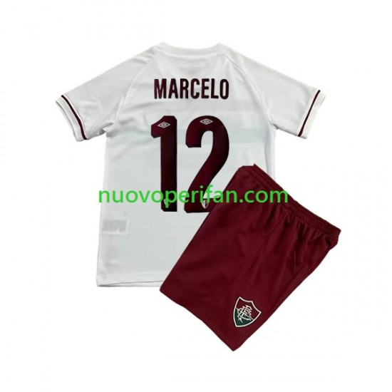 Maglie da Calcio Fluminense Marcelo 12 Bambino Trasferta Tenuta 2023-2024 Maniche Corte