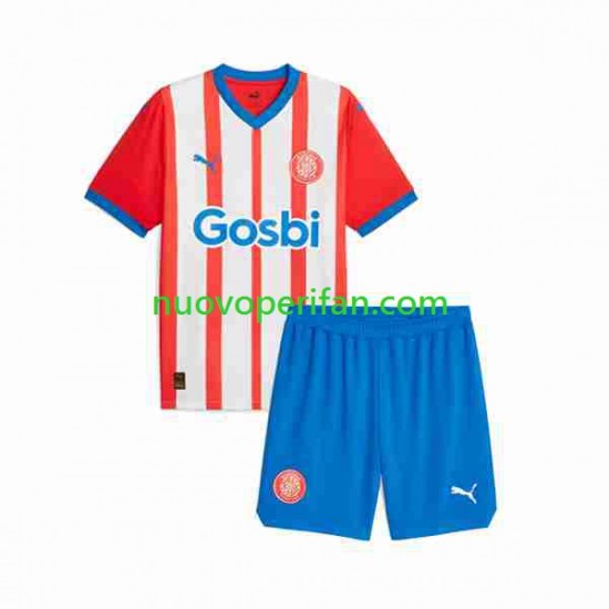 Maglie da Calcio Girona Bambino Prima Tenuta 2023-2024 Maniche Corte