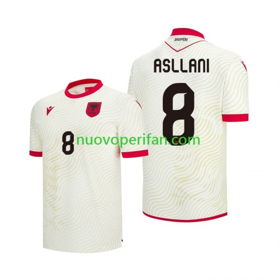 Maglie da Calcio Albania Kristjan Asllani 8 Uomo Trasferta Tenuta Mondiali 2026 Maniche Corte