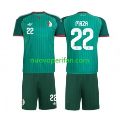 Maglie da Calcio Algeria Ibrahim Maza 22 Bambino Trasferta Tenuta 2026 Maniche Corte