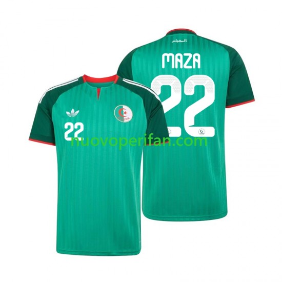 Maglie da Calcio Algeria Ibrahim Maza 22 Uomo Trasferta Tenuta 2026 Maniche Corte