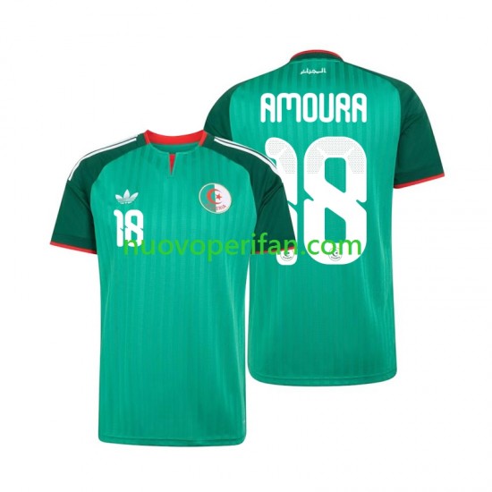 Maglie da Calcio Algeria Mohamed Amoura 18 Uomo Trasferta Tenuta 2026 Maniche Corte