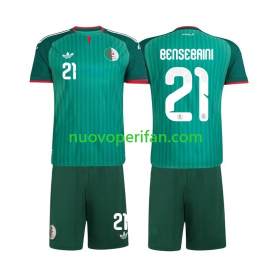 Maglie da Calcio Algeria Ramy Bensebaini 21 Bambino Trasferta Tenuta 2026 Maniche Corte