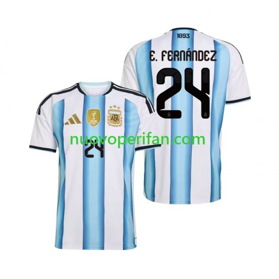 Maglie da Calcio Argentina Enzo Fernandez 24 Uomo Prima Tenuta Mondiali 2026 Maniche Corte