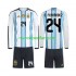 Maglie da Calcio Argentina Enzo Fernandez 24 Bambino Prima Tenuta Mondiali 2026 Maniche Lunghe