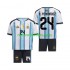Maglie da Calcio Argentina Enzo Fernandez 24 Bambino Prima Tenuta Mondiali 2026 Maniche Corte