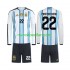 Maglie da Calcio Argentina Franco Mastantuono 22 Bambino Prima Tenuta Mondiali 2026 Maniche Lunghe