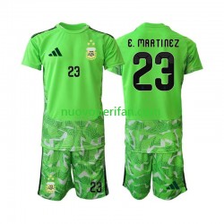Maglie da Calcio Argentina Emiliano Martinez 23 Portiere Bambino Alternativa Tenuta Mondiali 2026 Maniche Corte