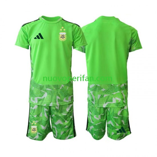 Maglie da Calcio Argentina Portiere Bambino Alternativa Tenuta Mondiali 2026 Maniche Corte