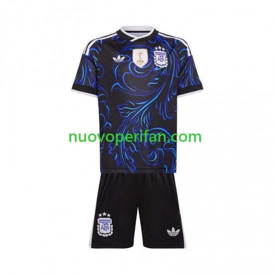 Maglie da Calcio Argentina Bambino Trasferta Tenuta Mondiali 2026 Maniche Corte
