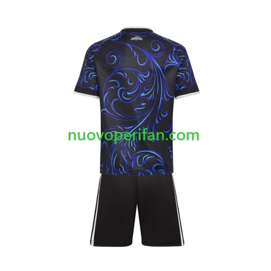 Maglie da Calcio Argentina Bambino Trasferta Tenuta Mondiali 2026 Maniche Corte