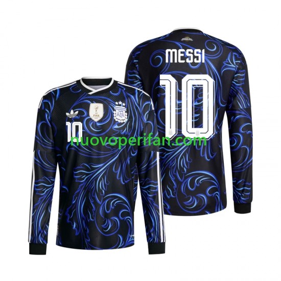 Maglie da Calcio Argentina Lionel Messi 10 Uomo Trasferta Tenuta Mondiali 2026 Maniche Lunghe