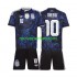 Maglie da Calcio Argentina Lionel Messi 10 Bambino Trasferta Tenuta Mondiali 2026 Maniche Corte