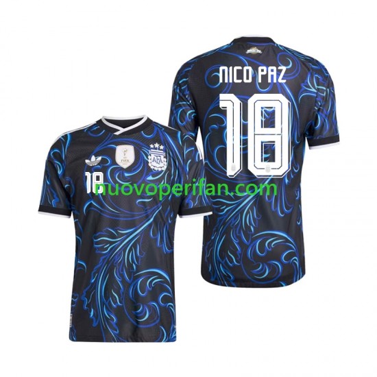 Maglie da Calcio Argentina Nico Paz 18 Uomo Trasferta Tenuta Mondiali 2026 Maniche Corte