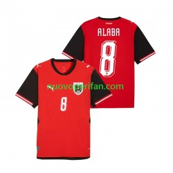 Maglie da Calcio Austria David Alaba 8 Uomo Prima Tenuta Mondiali 2026 Maniche Corte