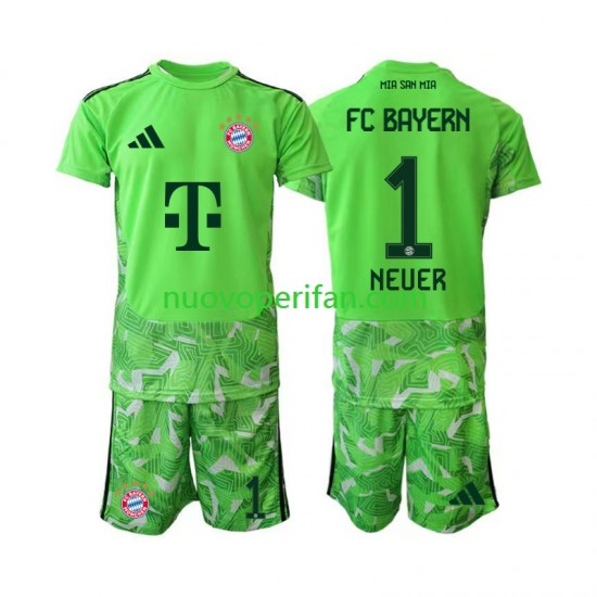 Maglie da Calcio FC Bayern München Manuel Neuer 1 Portiere Bambino Prima Tenuta 2026-2027 Maniche Corte