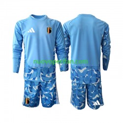 Maglie da Calcio Belgio Portiere Bambino Prima Tenuta Mondiali 2026 Maniche Lunghe