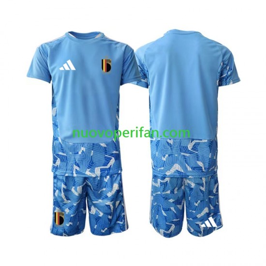 Maglie da Calcio Belgio Portiere Bambino Prima Tenuta Mondiali 2026 Maniche Corte