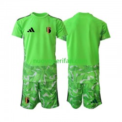 Maglie da Calcio Belgio Portiere Bambino Alternativa Tenuta Mondiali 2026 Maniche Corte