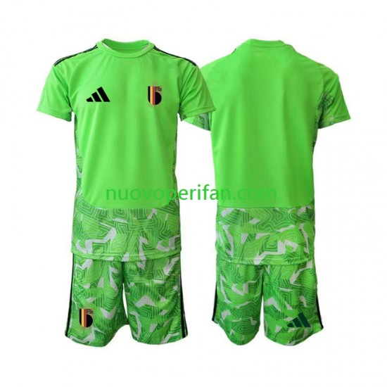 Maglie da Calcio Belgio Portiere Bambino Alternativa Tenuta Mondiali 2026 Maniche Corte