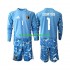 Maglie da Calcio Belgio Thibaut Courtois 1 Portiere Bambino Prima Tenuta Mondiali 2026 Maniche Lunghe