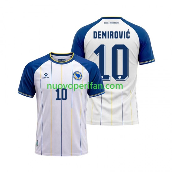 Maglie da Calcio Bosnia Erzegovina Ermedin Demirovic 10 Uomo Trasferta Tenuta Mondiali 2026 Maniche Corte