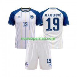 Maglie da Calcio Bosnia Erzegovina Kerim Alajbegovic 19 Bambino Trasferta Tenuta Mondiali 2026 Maniche Corte