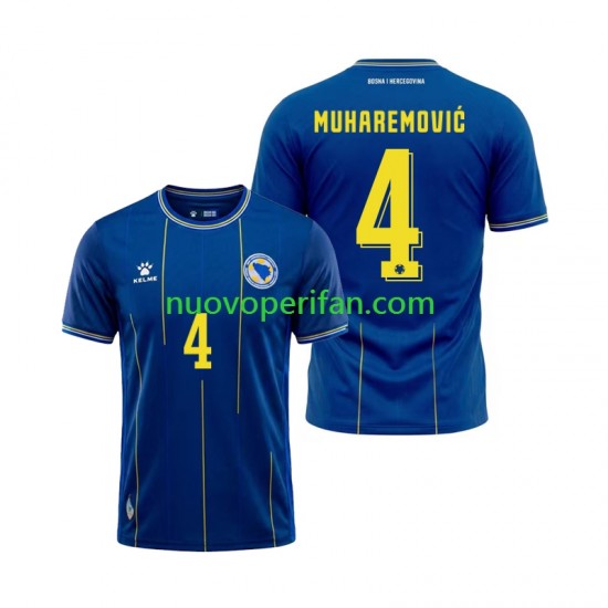 Maglie da Calcio Bosnia Erzegovina Tarik Muharemovic 4 Uomo Prima Tenuta Mondiali 2026 Maniche Corte