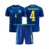 Maglie da Calcio Bosnia Erzegovina Tarik Muharemovic 4 Bambino Prima Tenuta Mondiali 2026 Maniche Corte