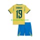 Maglie da Calcio Brasile Endrick 19 Bambino Prima Tenuta Mondiali 2026 Maniche Corte