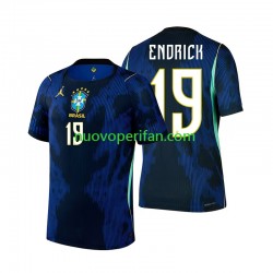 Maglie da Calcio Brasile Endrick 19 Uomo Trasferta Tenuta Mondiali 2026 Maniche Corte