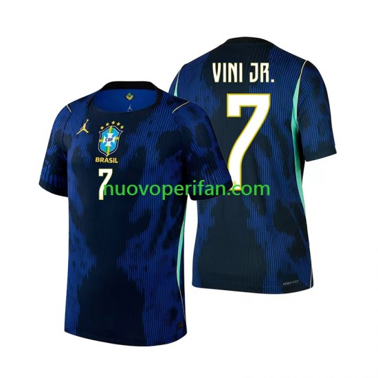 Maglie da Calcio Brasile Vinicius Junior 7 Uomo Trasferta Tenuta Mondiali 2026 Maniche Corte
