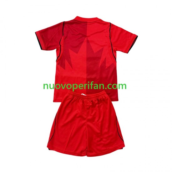 Maglie da Calcio Canada Bambino Prima Tenuta Mondiali 2026 Maniche Corte
